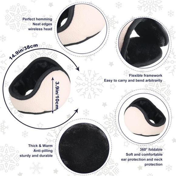 5 in 1 Women Winter Knitted Beanie Hat‎ Scarf Gloves Socks Earmuff Set Soft Warm - Picture 5 of 8